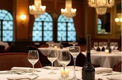 Salle de restaurant élégante